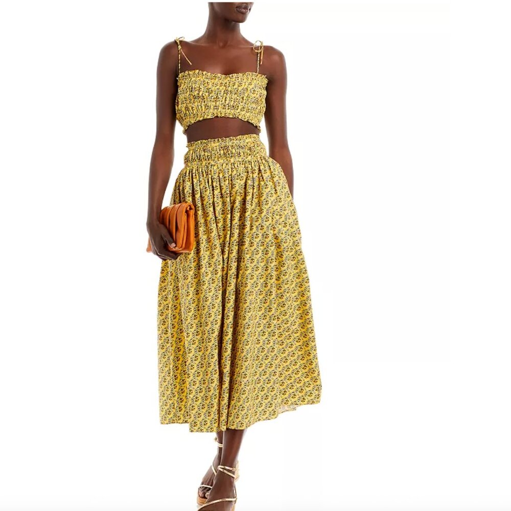 RHODE Resort Pari Cropped Bandeau Top and Skirt